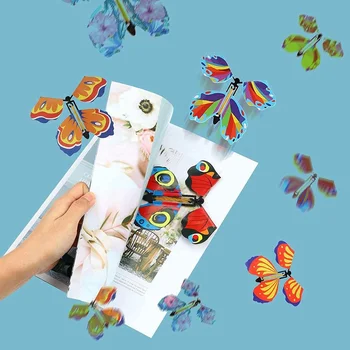 1-10 шт. Волшебная заводная летающая бабочка в книге, Летающая игрушка-фея на резинке, отличный подарок для вечеринки Surpris