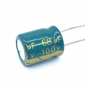 100 шт./лот 68 МКФ 100 В 68 МКФ алюминиевый электролитический конденсатор размером 10X13 20%