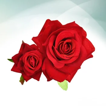 1шт Роза Цветок Шпилька Для Волос, Фланелевая Двойная Роза Заколка Брошь Головные Уборы для Женщин Дамы Невесты