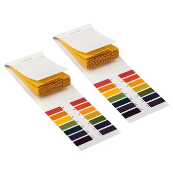 2 Комплекта 160 полосок 1-14 PH Лакмусовая бумажка, тест-полоски для определения Ph воды, косметики, тест-полоски для определения PH почвы с контрольной карточкой