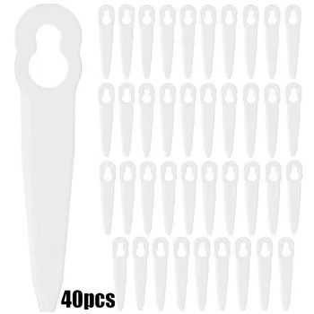 40шт Пластиковые Лезвия для триммера Запасные Ножи F016800177 Для Bosch ART 23 Accutrim Easytrim Триммер Для Травы Запчасти Для Садовых Инструментов Белый
