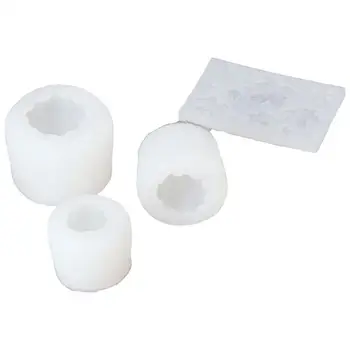 4ШТ Силиконовые формы для свечей из тыквы белого цвета 3 размера в форме 3D листа, формы из смолы, силиконовые формы для мыла ручной работы
