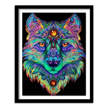 5D DIY Алмазная живопись Животные Алмазная вышивка Волк Полная дрель Картинки из стразов Декор для дома