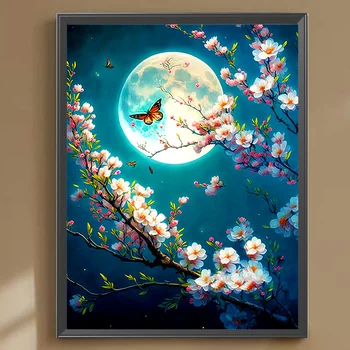 5D DIY Полная круглая дрель Алмазная живопись Цветочный набор для украшения дома художественное ремесло