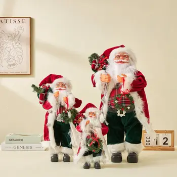 60 см, Новый красный Санта Клаус, снеговик, олень, navidad decoración 2023, украшения для домашней рождественской елки, новый Рождественский подарок для домашнего декора.