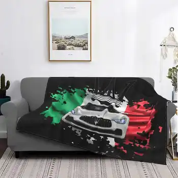 Ghibli Итальянский Флаг Мода Мягкий Теплый Плед Автомобиль Ghibli Италия Гоночный Итальянский Автомобиль Speed Grantismo Автомобили Ghibli