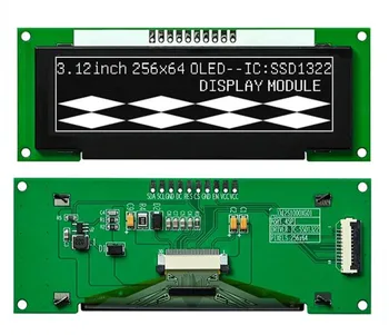 IPS 3,12 дюймов 10PIN SPI Желтый/Синий/Белый/Зеленый OLED-дисплей Модуль SSD1322 Drive IC 256 *64 3,3 В