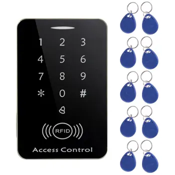 M203SE RFID Автономный считыватель карт контроля доступа с сенсорным экраном с цифровой клавиатурой 10 шт. ключей-карточек для дома, квартиры, фабрики
