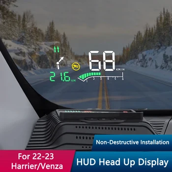 QHCP Автомобильный Головной Дисплей HUD Спидометр Безопасного Вождения HD Экран Проектор Для Toyota Harrier Venza 2022-2023 Интерьерный Аксессуар