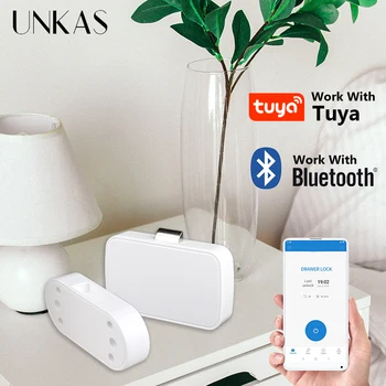 UNKAS Tuya Smart Lock Домашний картотечный шкаф Мебельный ящик Электронный Беспроводной Bluetooth Без ключа Невидимый Для управления приложением