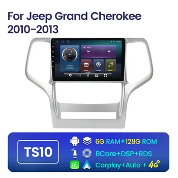 Автомагнитола Android Auto для Jeep Grand Cherokee WK2 2010-2013 Стереоприемник Центральный мультимедийный видеоплеер Gps Навигация BT