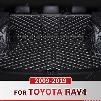 Автоматический Коврик для багажника с полным покрытием для Toyota RAV4 2009-2019 18 17 16 Накладка на багажник Автомобиля, Аксессуары для защиты салона грузового лайнера