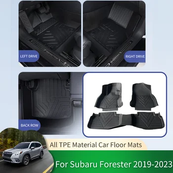 Автомобильные водонепроницаемые нескользящие коврики из ТПЭ, полностью объемные защитные накладки для ног, ковры для Subaru Forester SK 2019 ~ 2023 2022