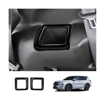 Автомобильный держатель для стакана воды в третьем ряду, Декоративная рамка, накладка крышки для Mitsubishi Outlander 2022 2023, ярко-черный