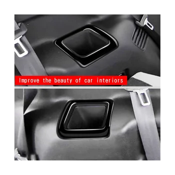 Автомобильный держатель для стакана воды в третьем ряду, Декоративная рамка, накладка крышки для Mitsubishi Outlander 2022 2023, ярко-черный