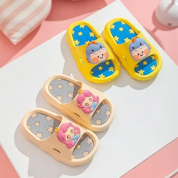 Анимационные тапочки из ПВХ, обувь для маленьких мальчиков, детей для девочек, малышей, Schuhe, милые сандалии для воды в ванной, противоскользящие сандалии