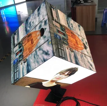 Беспроводное Управление P2.5 Intdoor 320X320X320 LED Cube Креативный 4-Сторонний Рекламный Кубический Магический Логотип Бренда Display