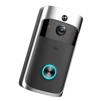 Видеодомофон V5 Wifi Беспроводной Дверной звонок 1080P Голосовой домофон Смарт-камера Обнаружения движения Водонепроницаемый домофон домашней безопасности