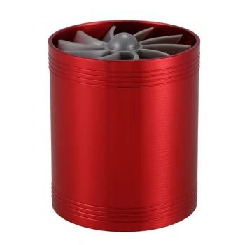 Двухтурбинное турбонаддувное устройство, воздухозаборник, газовый вентилятор для экономии топлива для автомобиля (красный)