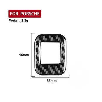 Для Porsche Cayenne S GTS Turbo 2003-10 Регулировка кнопки включения автомобильных фар из углеродного волокна Декоративная рамка Наклейка для отделки панели