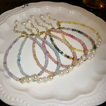 Женский браслет с кристаллами из жемчуга Draweye, милая Корейская мода, Новые ювелирные бусины, Элегантные простые браслеты Mujer