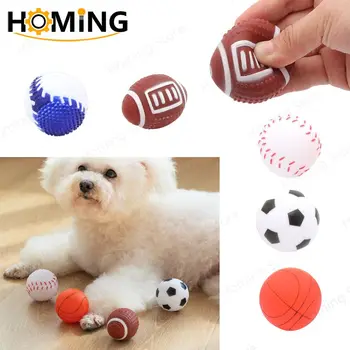 Игрушки для собак, Пищащий звук, Собачий мяч, резиновый мячик, Футбол, баскетбол, Интерактивные игрушки для собак, маленьких Средних и крупных домашних животных, игрушки для домашних животных