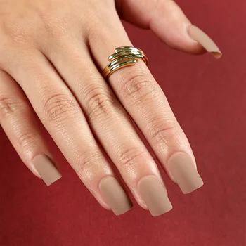 Искусственные ногти с матовой текстурой, не выцветающие ногти с клеем для маникюра, дизайн ногтей своими руками SAL99