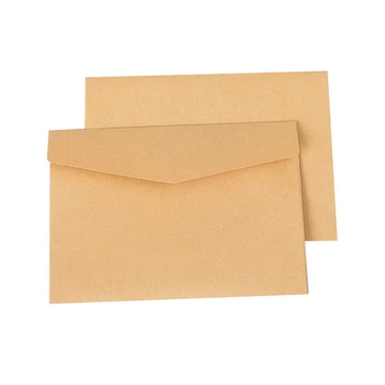 Классические Мини-бумажные конверты из крафт-бумаги размером 100 штук, пригласительный конверт на свадьбу, подарочный конверт 105 X 70 мм