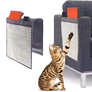 Коврик для когтеточки для домашних кошек, защитный коврик для дивана, коврик для кошачьих когтей из шлифованного сизаля, коврик для когтеточки для кошек для защиты мебели
