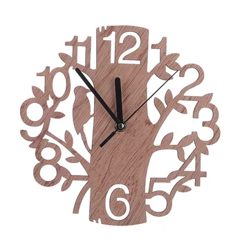 Креативные настенные часы с деревянной птицей декоративные настенные часы для гостиной бесшумные креативные настенные часы