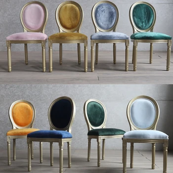 Легкие Роскошные Обеденные стулья, Креативный Ресторанный стул, Бархатная ткань, кресло-комод, Универсальная мебель для гостиной