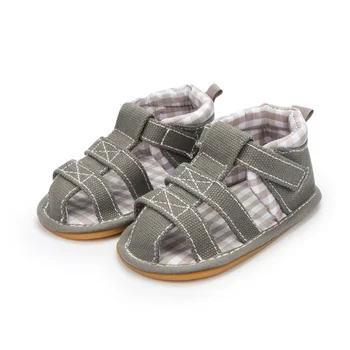 Модная обувь для маленьких мальчиков, парусиновые детские сандалии в стиле ретро, нескользящая мягкая резиновая подошва, обувь для новорожденных, обувь для первых ходунков, обувь для кроватки