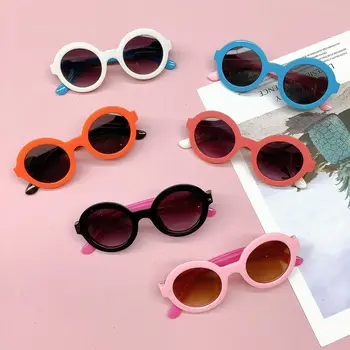 Модные и туристические Новые детские солнцезащитные очки контрастного цвета, Трендовые детские солнцезащитные очки оптом.