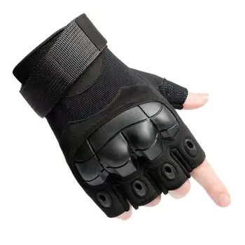 Мужские амортизирующие велосипедные перчатки, тактические боевые военные перчатки на полпальца, нескользящие дышащие перчатки с сенсорным экраном