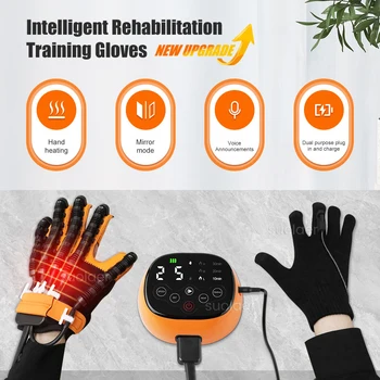Нагревательный робот-перчатка для реабилитации рук Устройство для восстановления функций рук при инсульте Гемиплегии Тренажер для пальцев Укрепитель пальцев