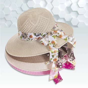Новая летняя шляпа для путешествий 2023 года, соломенная шляпа с солнцезащитным кремом, женская шляпа с широкими полями, шляпа для девочек с лентой-бабочкой