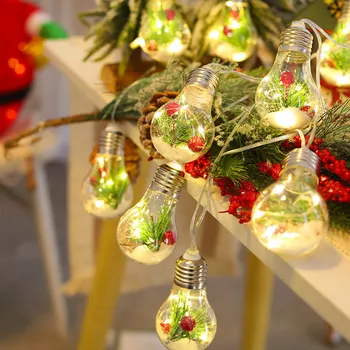 Новая рождественская гирлянда, светодиодная медная проволока, рождественская лампочка, украшения для бара в помещении и на открытом воздухе, теплая атмосфера