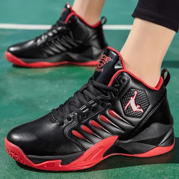 Новые мужские баскетбольные кроссовки из высококачественной кожи, уличные водонепроницаемые нескользящие спортивные кроссовки унисекс, размер 36-45