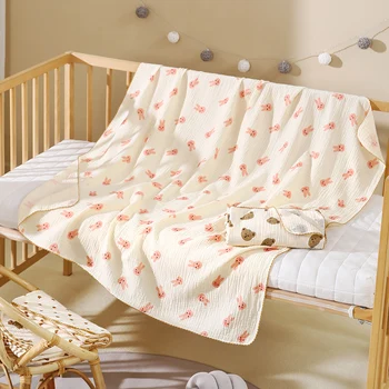 Пеленка с принтом для новорожденных, подгузник, Хлопковое Квадратное одеяло, Детские Аксессуары, одеяла для колясок, Муслиновое одеяло, чехол для сна для младенцев