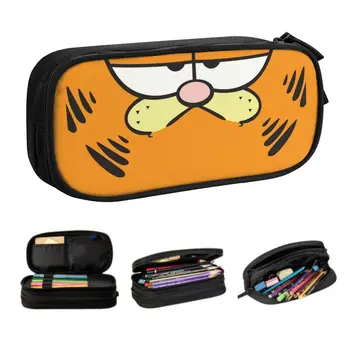 Пеналы с милым котом из мультфильма для мальчиков Gilrs Custom Garfields, коробка для ручек большой емкости, сумка для школьных принадлежностей