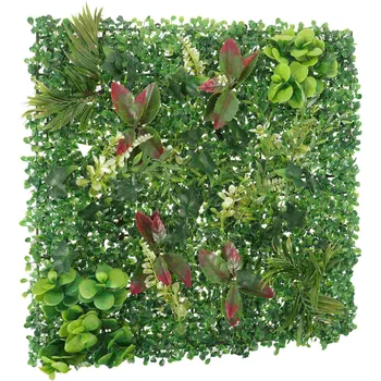 Пластиковая Поддельная Зеленая Стена Искусственный Фон Травяной Газон Домашние Уличные Растения