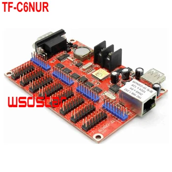 Плата светодиодного контроллера TF-C6NUR TF C6NUR 2048*64 1024*128 8* Поддержка одноцветных и двухцветных светодиодных модулей HUB12 и 4 * HUB08