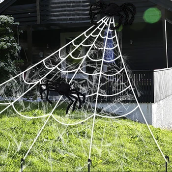 Плюшевый паук, страшный декор для вечеринки на Хэллоуин, искусственная паутина, украшение на Хэллоуин, Гигантская паутина, большой паук, Рождественский подарок