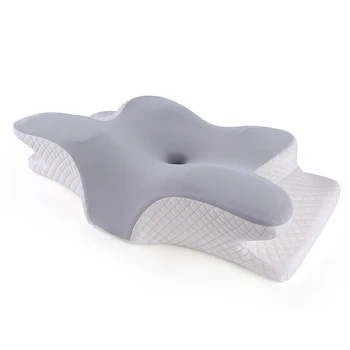 Подушка с эффектом памяти хлопковая подушка с эффектом памяти с медленным отскоком подушка для шеи в форме бабочки подушка для шейки матки
