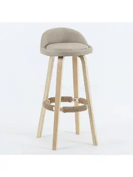 Рабочий стул современный минималистичный барный стул домашний высокий табурет из массива дерева модный барный стул высокий табурет стул на стойке регистрации