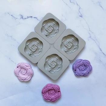 Силиконовая форма для мыла в виде цветка розы. Форма из полимерной глины. Самодельная форма для кусочков гипсового ароматерапевтического воска.  Керамические инструменты своими руками