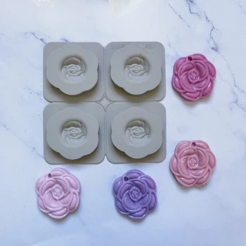 Силиконовая форма для мыла в виде цветка розы. Форма из полимерной глины. Самодельная форма для кусочков гипсового ароматерапевтического воска.  Керамические инструменты своими руками
