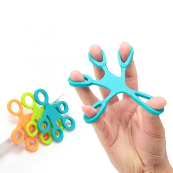 Силиконовое кольцо с 11-пальцевым захватом, Тренажер, Антистрессовая лента, Растяжитель для фитнеса, 3-уровневая Сенсорная игрушка для пальцев при аутизме СДВГ