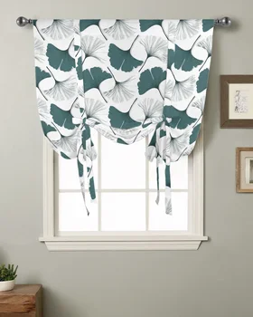 Текстура листьев Гинкго Билоба, цветок, занавеска на окно, шторы для кухни, гостиной, Регулируемые шторы для карманов