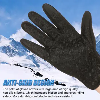 Термальные мужские Женские лыжные перчатки, зимние теплые перчатки, рукавицы с сенсорным экраном, велосипедные перчатки